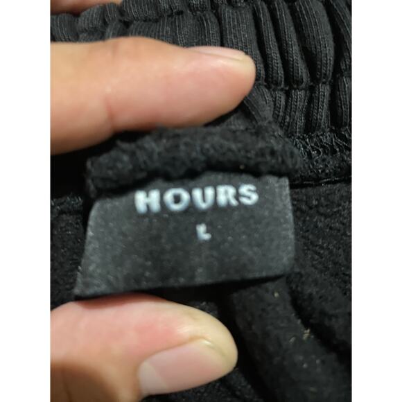 Hours Black Sweatpants Joggers Size Large - Picture 5 of 6